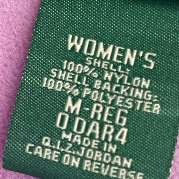 L.L Bean Fleece Lined Full Zip Lilac Jacket Size Medium - Picture 5 of 6